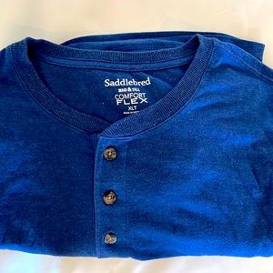 Men’s Blue Saddlebred long sleeve shirt